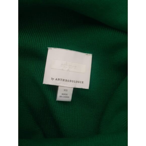 Anthropologie Akemi + Kin Green Hooded Sweater XS Rayon Nylon Blend - Picture 3 of 4